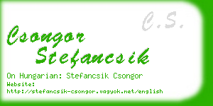 csongor stefancsik business card